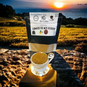 Natural organic Ceylon coffee with hand-roasted aroma and ginger infusion – 100g