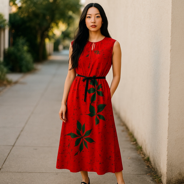 Women Kaftan Tunic Sleeveless  - with free Scrunchie - Image 6