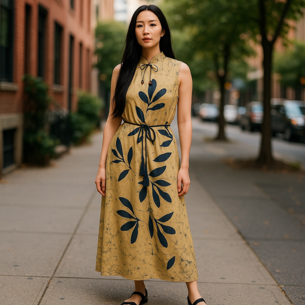 Women Kaftan Tunic Sleeveless  - with free Scrunchie - Image 4