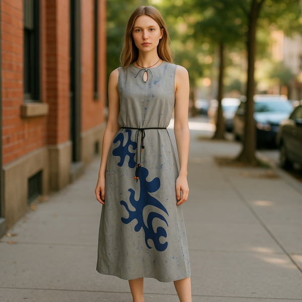 Women Kaftan Tunic Sleeveless  - with free Scrunchie - Image 10