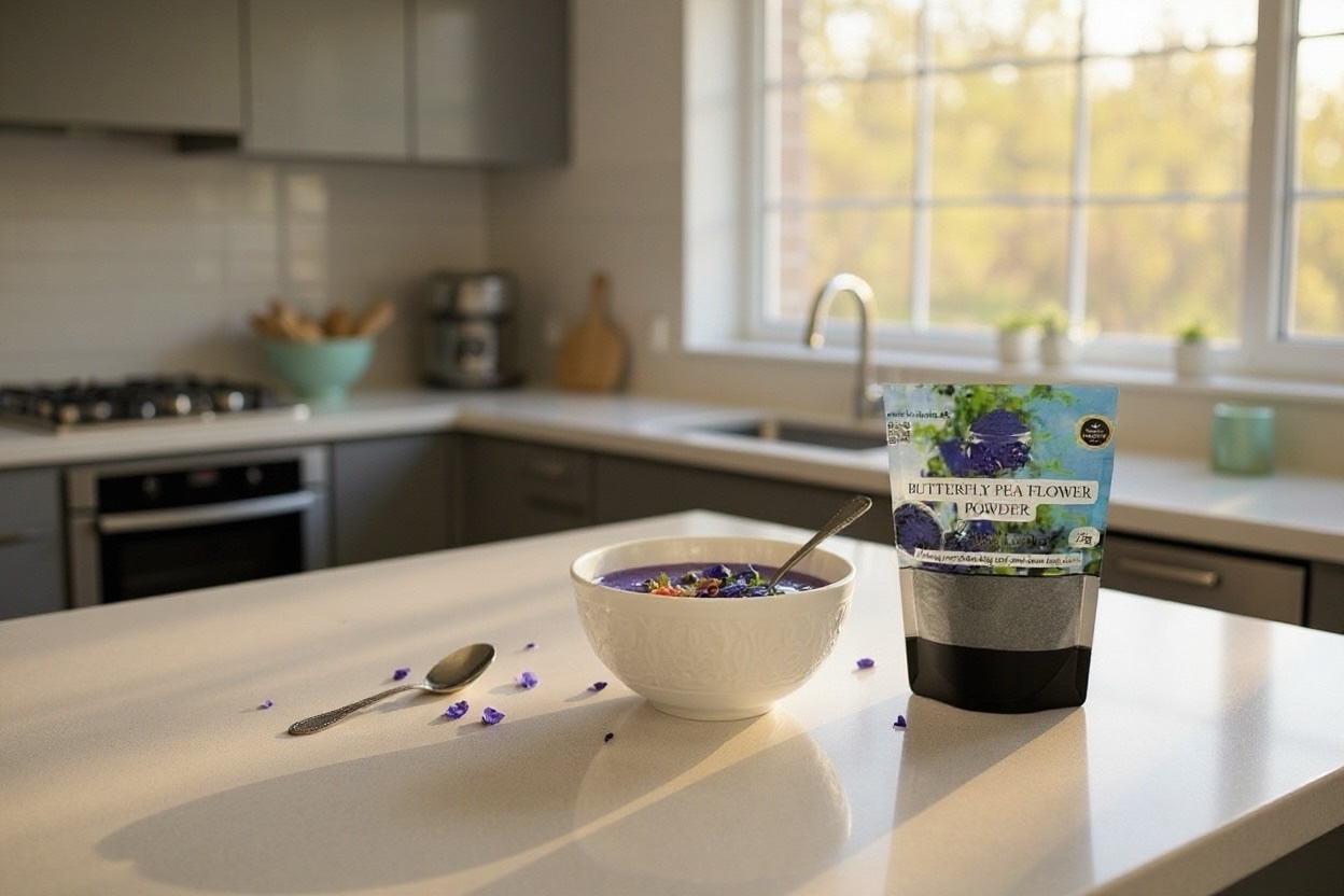 Dried Ceylon Blue Butterfly Pea flowers Powder Herbal 25g - Image 6