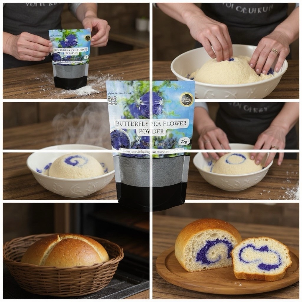 Dried Ceylon Blue Butterfly Pea flowers Powder Herbal 25g - Image 3