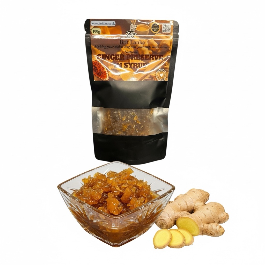 Natural Ceylon Chopped Ginger Preserve pure 100g