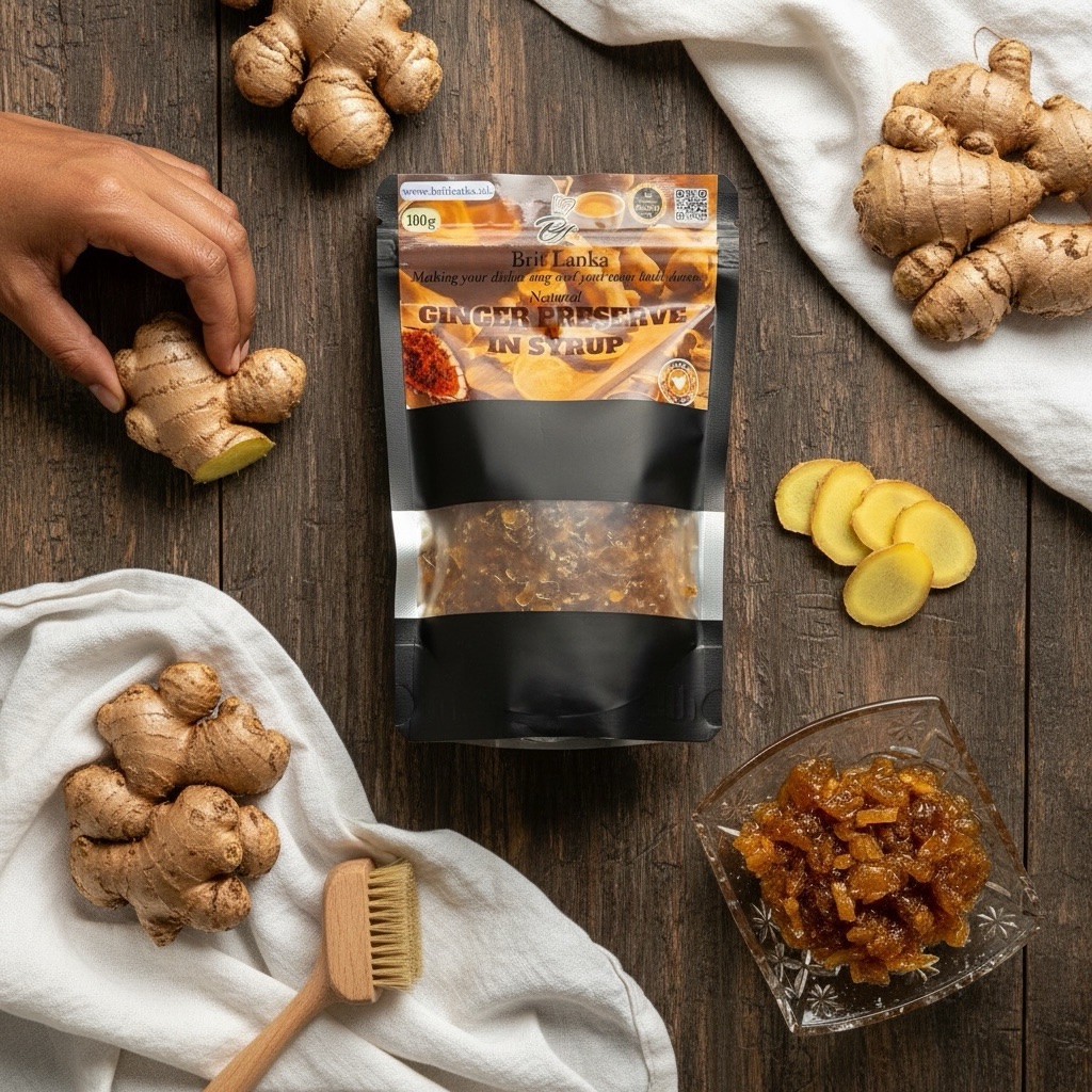 Natural Ceylon Chopped Ginger Preserve pure 100g - Image 11