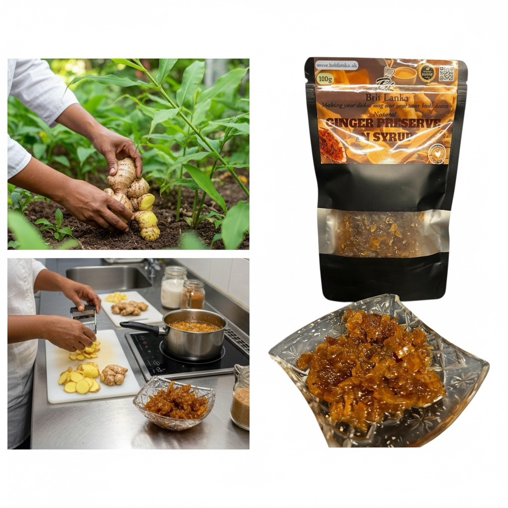 Natural Ceylon Chopped Ginger Preserve pure 100g - Image 8