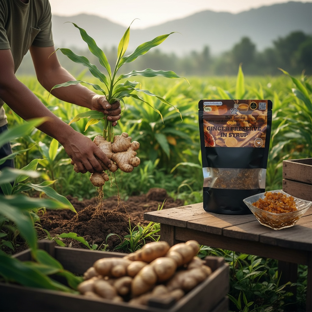 Natural Ceylon Chopped Ginger Preserve – Pure 100g - Image 8