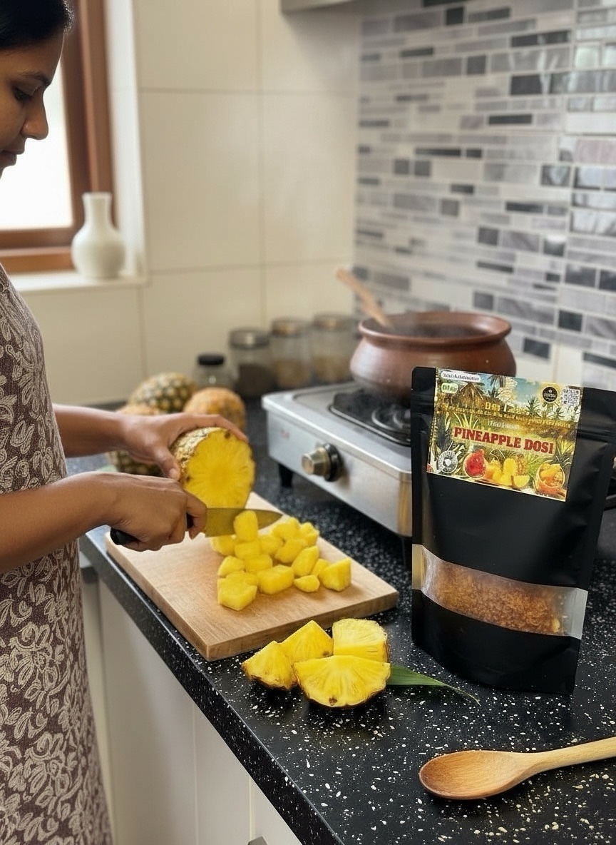 Handmade Pineapple Dosi Or Sweet Preserves Pineapple With Sugar Syrup 200g - Image 2