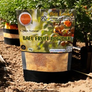 Organic Bael Fruit Powder in eco-friendly packaging – 100% natural Aegle Marmelos from Sri Lanka, 50g pouch, UK stock