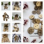 Handmade Coconut Shell Buttons 12 pcs - Natural 2-Hole for Sewing & Knitting