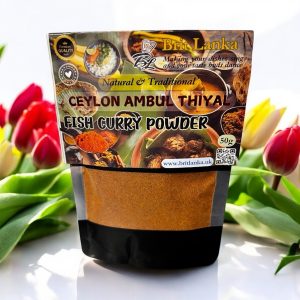Traditional Sri Lankan Sour Fish Curry Powder (Ambul Thiyal) handmade with natural ingredients by MasterSpice – 50g pack.