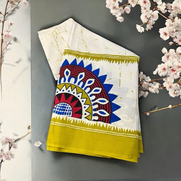 Elegant men’s sarong with handmade batik detail, made from lightweight cotton—great for beach holidays or summer event